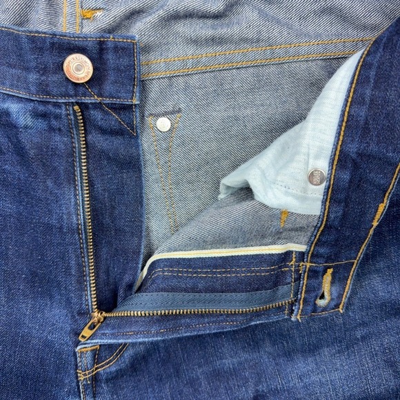 Simon Spurr Jeans Mens 38x32 Blue Selvedge Denim Resin Rinse Straight Leg USA - Picture 5 of 15